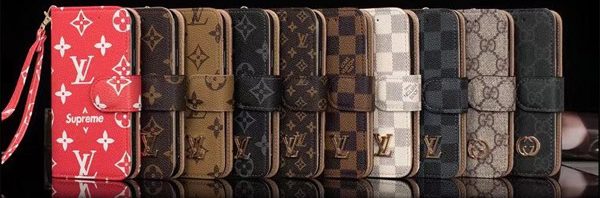 Classic LV Gucci iPhone X iPhone 7 Plus Wallet Case coque