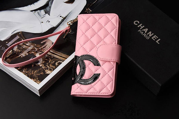 Classic chanel iphone x 8 7 6s plus cases napa wallet pink