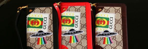 Embroidered flying saucer gucci iphone x xs xr xs max 6 6s 7 8 plus case cover