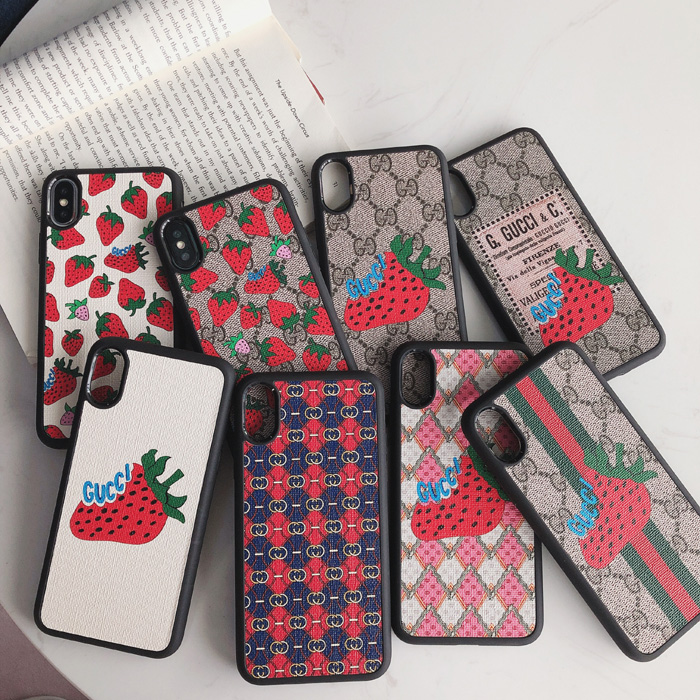 Gucci Strawberry Phone Case For iPhone XS iPhone 6 7 8 Plus Xr X Xs Max