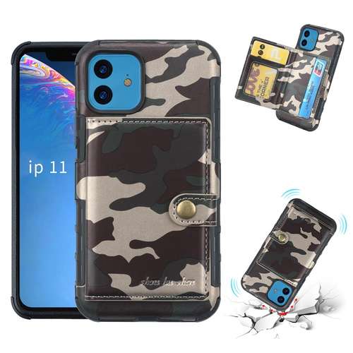 For Apple iphone11Pro Max 6.1 Camouflage Wallet Case Case