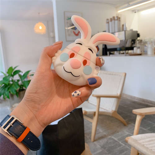 Cartoon white rabbit Case for Airpods 2 1