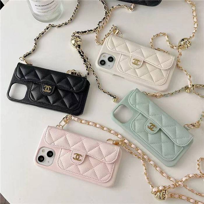 chanel iphone 14 case iphone 13 12 11 case with chain case cover