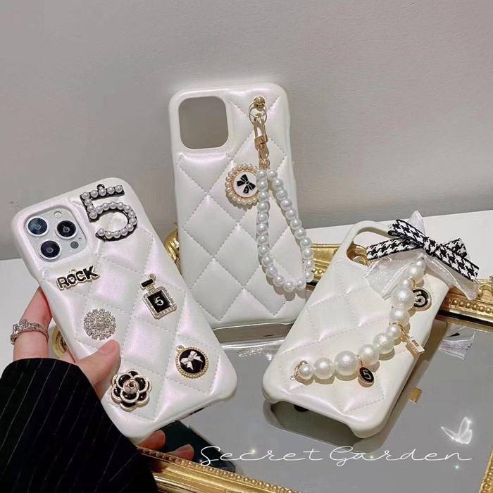 pearl diamond chanel iphone 14 pro max case iphone 13 12 case cover