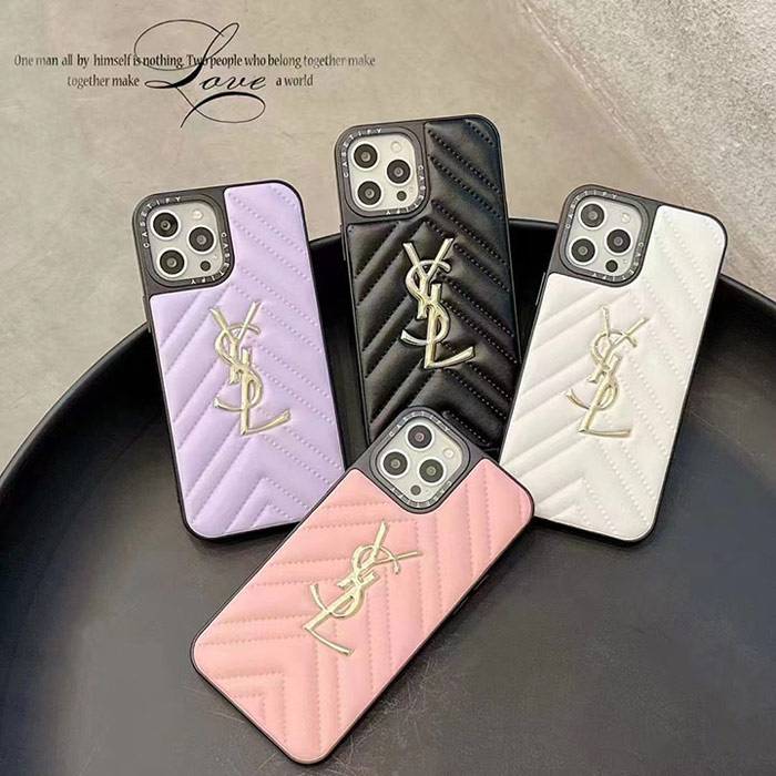 ysl yves saint laurent leather iphone 14 case iphone 13 pro max 12 case cover