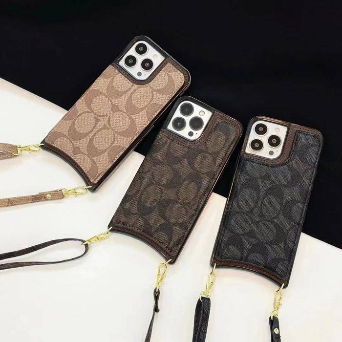 luxury leather coach iphone 14 pro case iphone 13 12 max case cover
