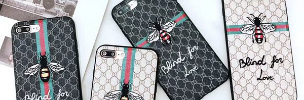 Gucci Embroidery Bee Case For iphone6/6plus/7/7plus/8/8plus Cover Coque