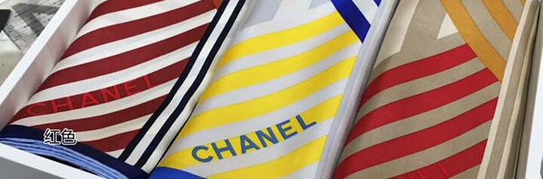 chanel color stripe scarf 2018 size:90*90cm