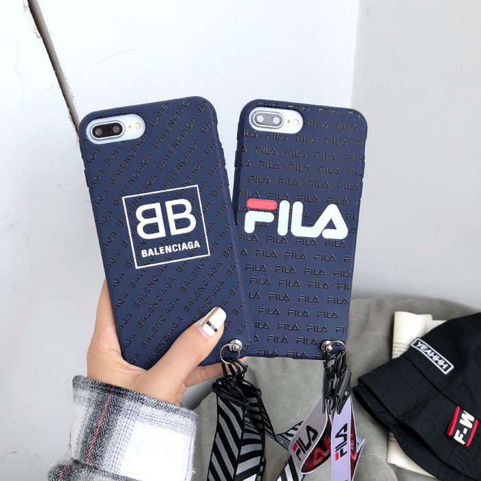 Balenciaga TPU Hand Strap Emboss Phone Case For iPhone 8 iPhone 6 7 8 Plus Xr X Xs Max