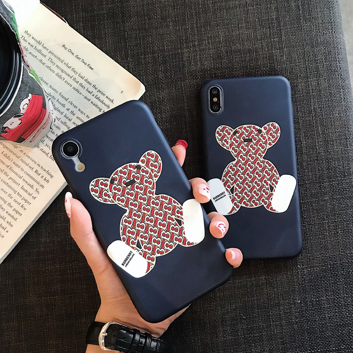 Burberry Cartoon Snoopy Bear Phone Case For iPhone XS iPhone 6 7 8 Plus Xr X Xs Max