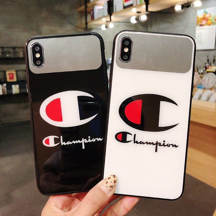 Champion Glass Phone Case For iPhone XS Max iPhone 6 7 8 Plus Xr X Xs Max
