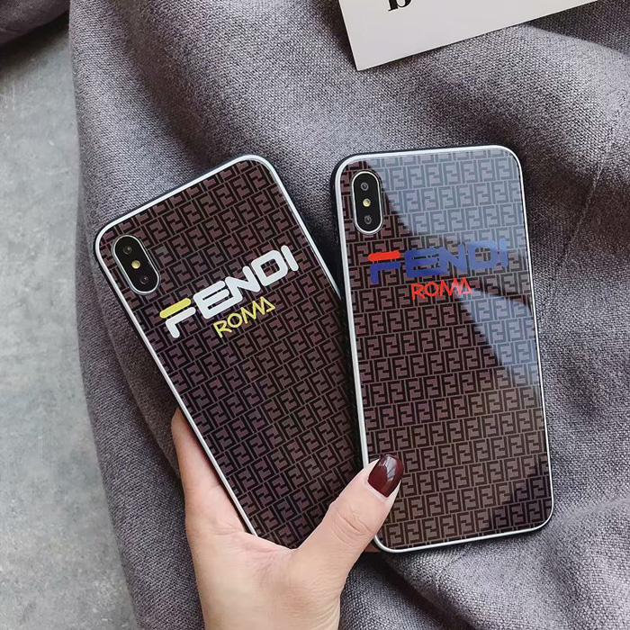 Fendi Glass case For iPhone Xs Max iPhone 6 7 8 Plus Xr Xs