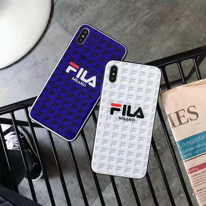 Fila Glass Phone Case For iPhone X iPhone 6 7 8 Plus Xr X Xs Max