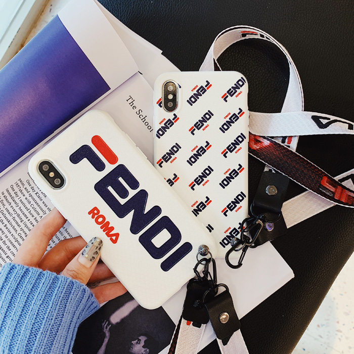 Fila Hand Strap Phone Case For iPhone 8 Plus iPhone 6 7 8 Plus Xr X Xs Max