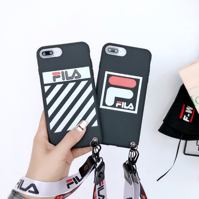 Fila TPU Hand Strap Phone Case For iPhone 7 Plus iPhone 6 7 8 Plus Xr X Xs Max