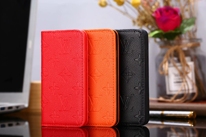 LV Embossing Folio Phone Case For iPhone 8 Plus iPhone 6 7 8 Plus Xr X Xs Max