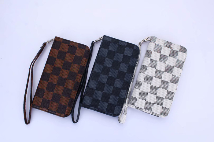 LV Classic Lattice Wallet Phone Case For iPhone XS Max iPhone 6 7 8 Plus Xr X Xs Max