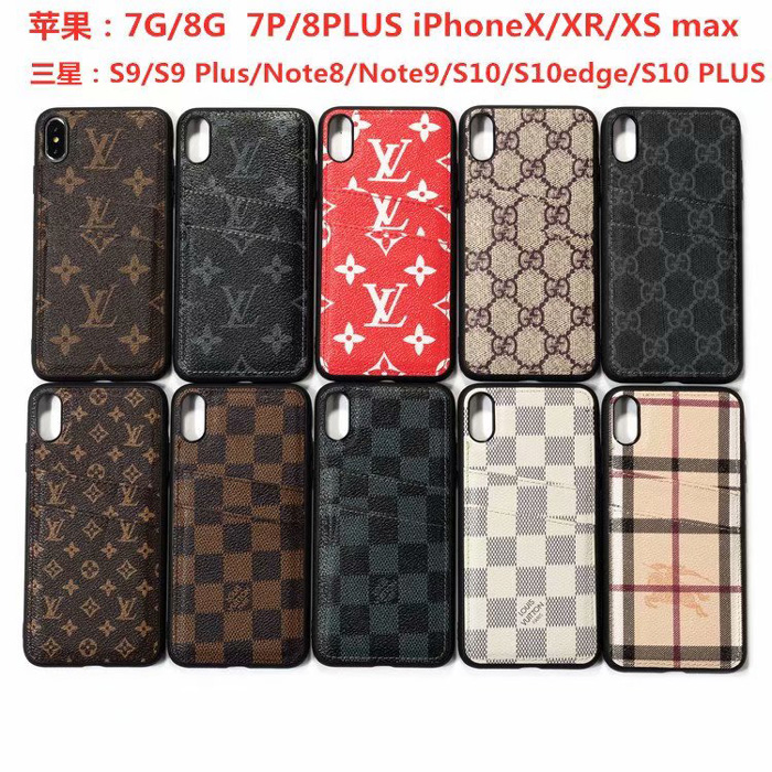 LV Gucci Burberry Card Phone Case For iPhone XS iPhone 6 7 8 Plus Xr X Xs Max
