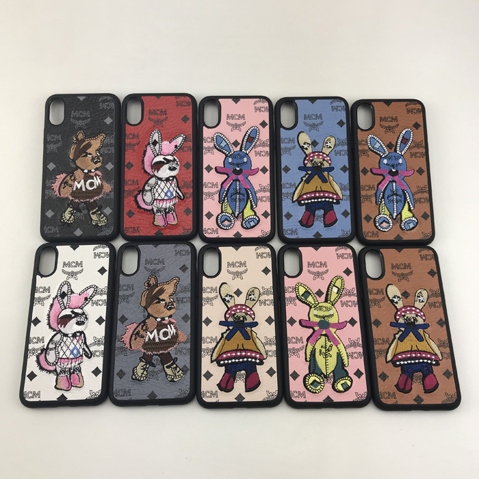 MCM Embroidery Phone Case For iPhone XS iPhone 6 7 8 Plus Xr X Xs Max