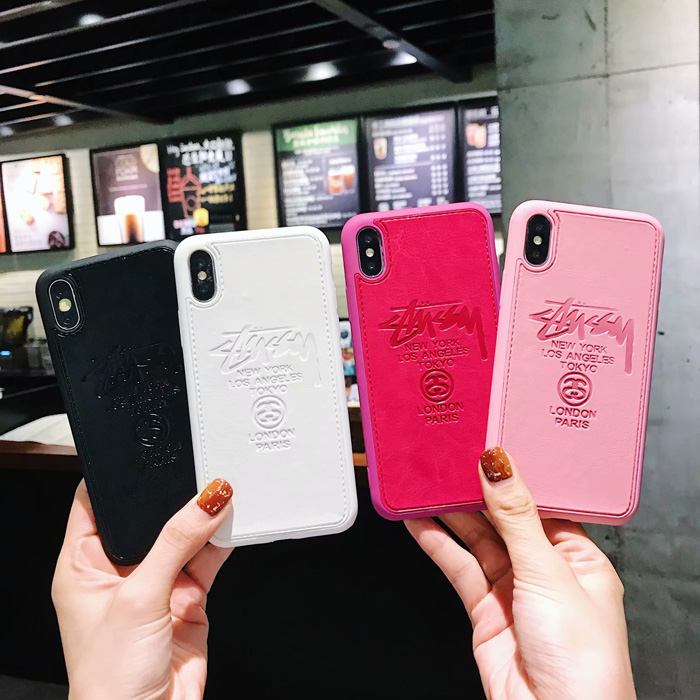 Stussy PU Leather Phone Case For iPhone XS iPhone 6 7 8 Plus Xr X Xs Max