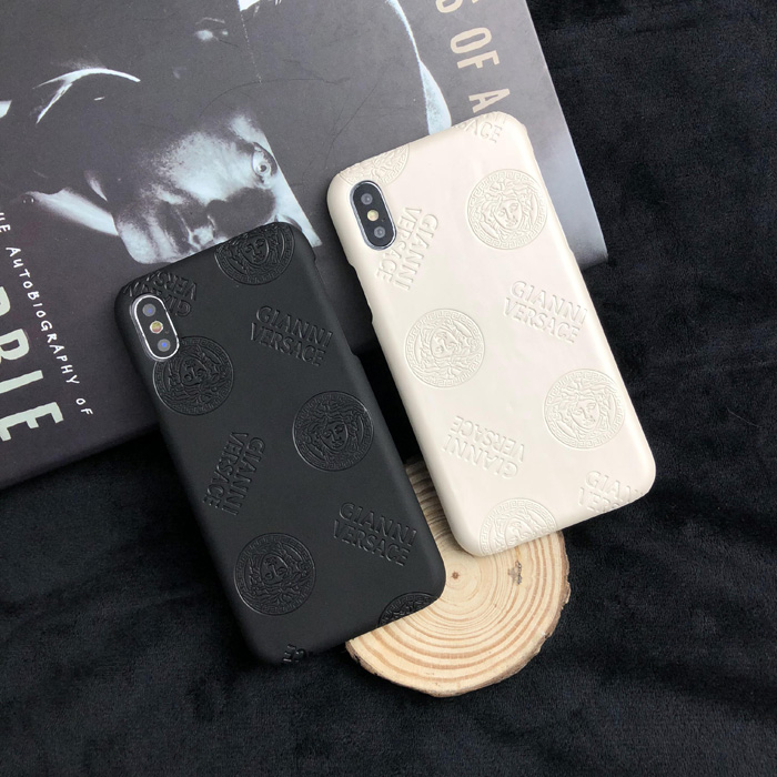 Versace Embossing Phone Case For iPhone 8 Plus iPhone 6 7 8 Plus Xr X Xs Max