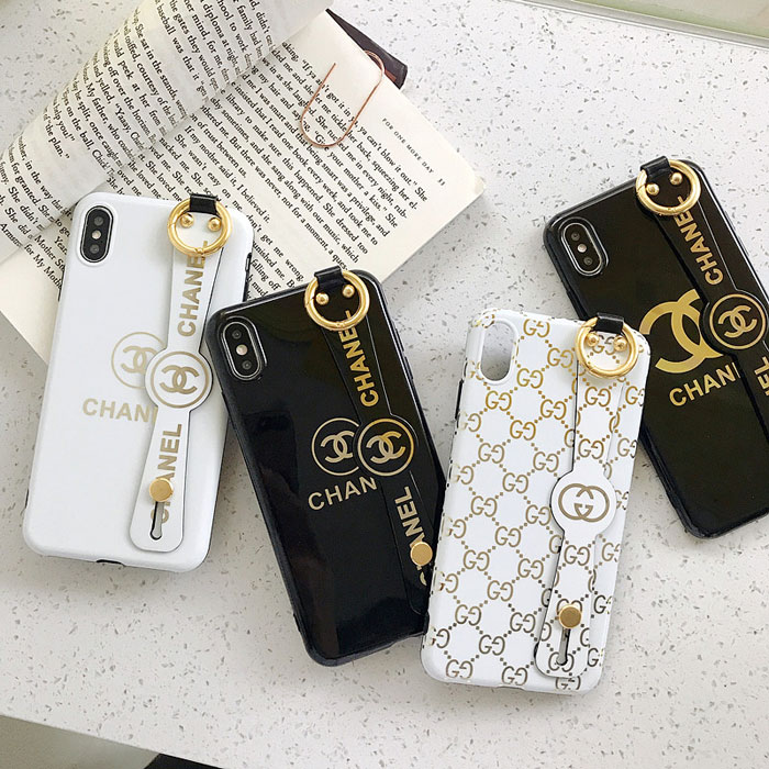 chanel iphone 10 case with stripe