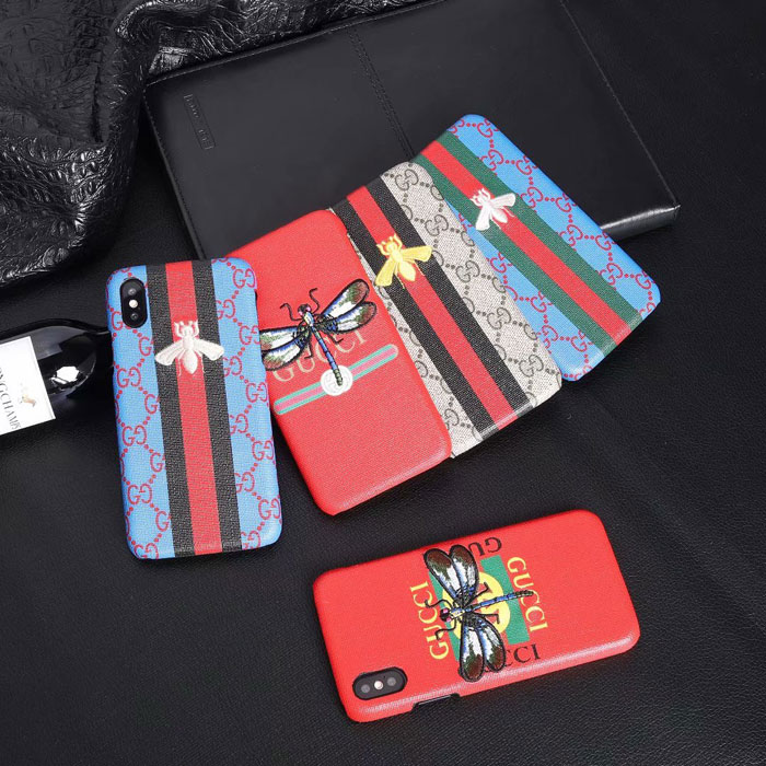 gucci iphone 10 xs max case bee embroidery