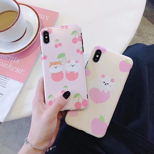 Cute cat rabbit strawberry phone case