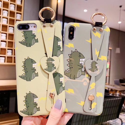 Green Dinosaur Lightning Love Wrist Mobile Shell