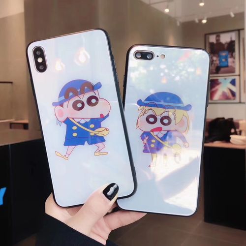 Crayon Shinchan Glass Phone Case