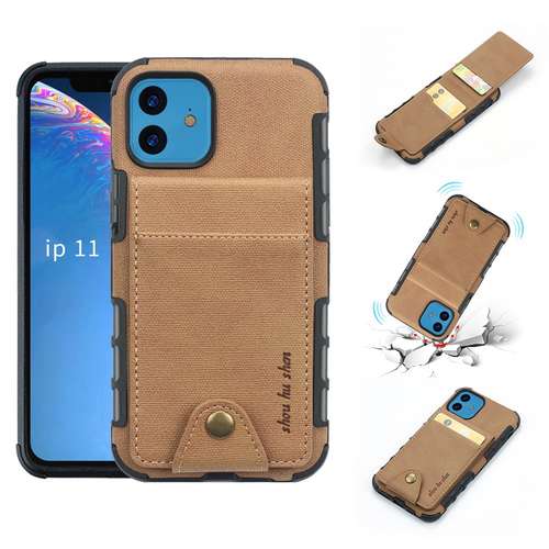For Apple iphone11Pro Max 5.8 6.1 6.5 brushed wallet Case