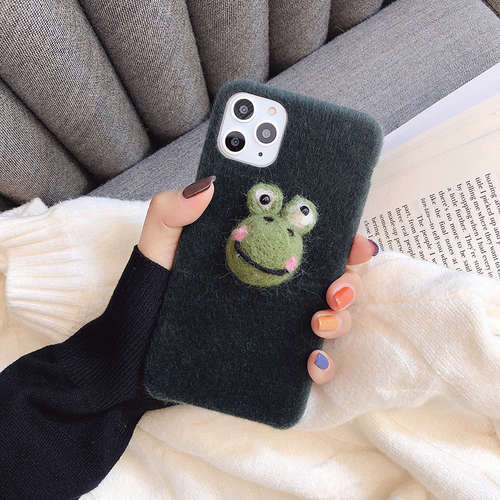 For Apple iphone11Pro Max 5.8 6.1 6.5 horse plush frog Case