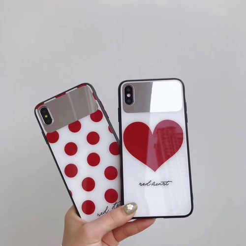 Love Waves Makeup Mirrors Tempered Glass Phone Case