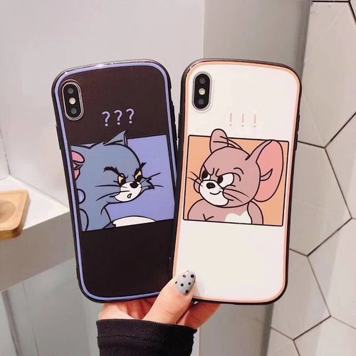 Tom cat jerry mouse embossed phone case