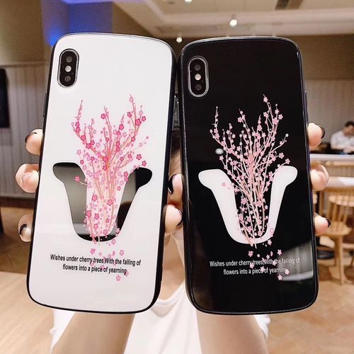 Peach Blossom 9H Tempered Glass Phone Case