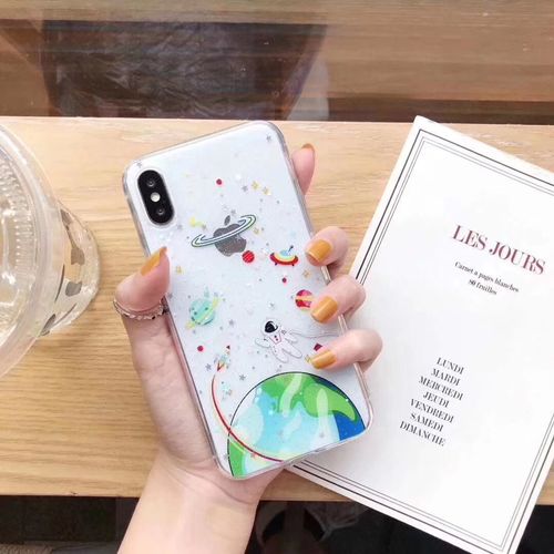 Earth glitter powder phone case