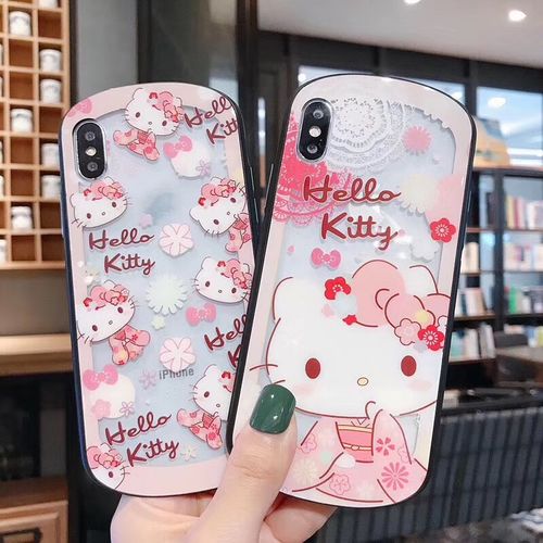 hello kitty refreshing goose-shaped hollow cell phone case