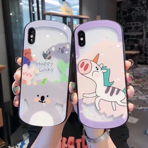 Cartoon happy lucky Refreshing Goose Shape Hollow Phone Case