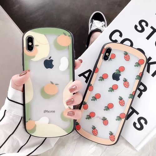Fruit Apple Strawberry Refreshing Goose Shape Hollow Cell Phone Case