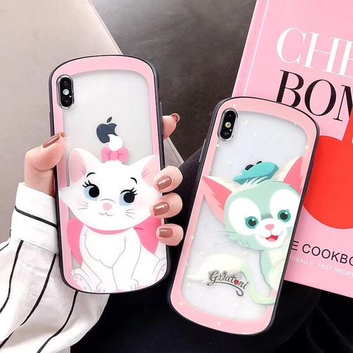 Cartoon Cat Refreshing Goose Shape Hollow Phone Case