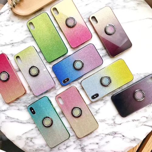 Colorful glitter metal phone case