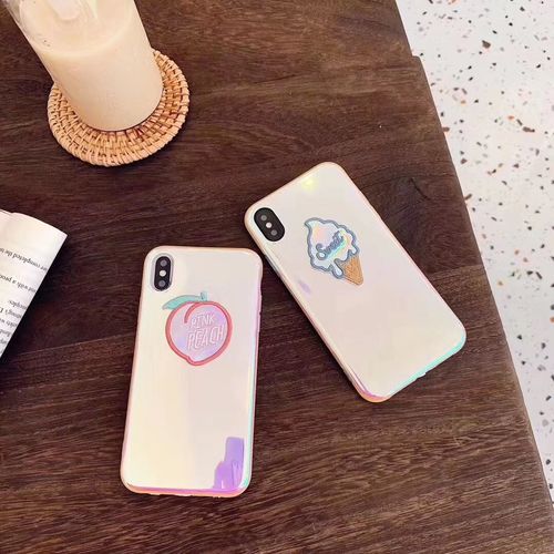 Laser IMD Ice Cream Water Peach Phone Case