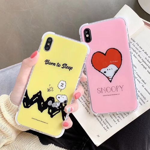 Couple Snoopy Four Corners Anti-fall Mobile Shell