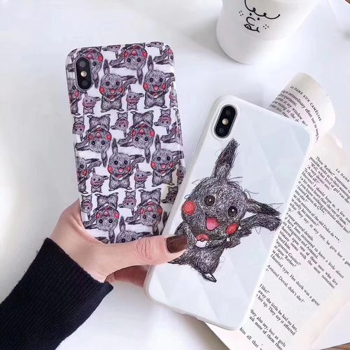 Hand-painted Bikachu plaid phone case