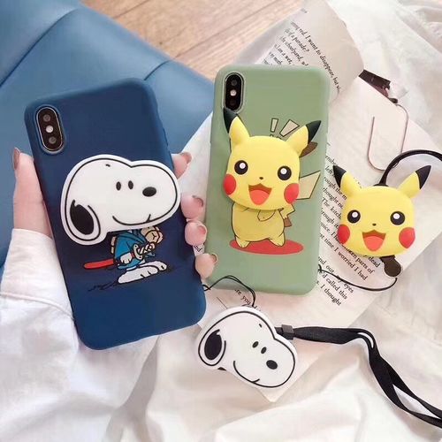 Blue green cartoon phone case