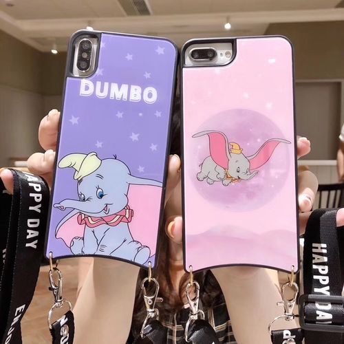dumbo curved glass TPU phone case