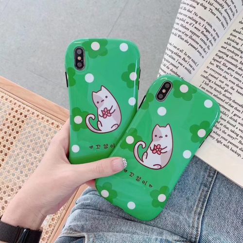 Fresh flower cat phone case