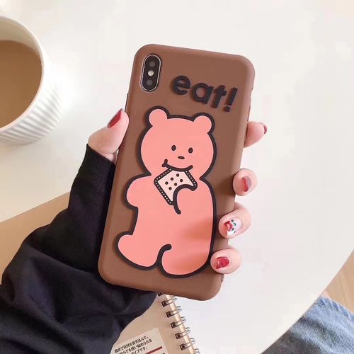 Eat biscuit bear mobile phone shell