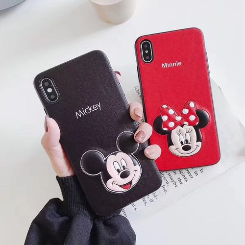 3D Mickey Minnie 2 in 1 skin phone case