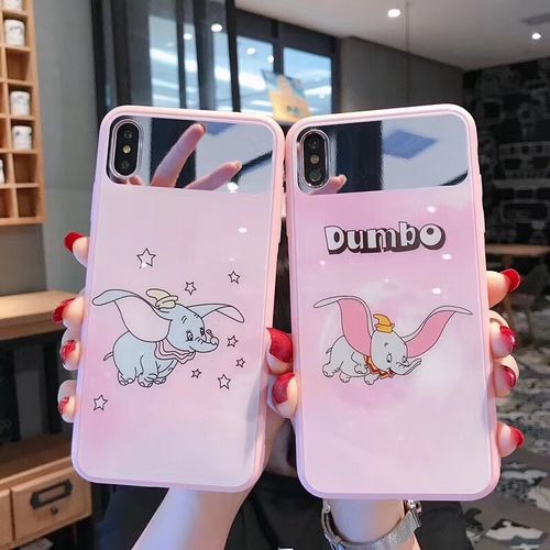 dumbo pink mirror phone case